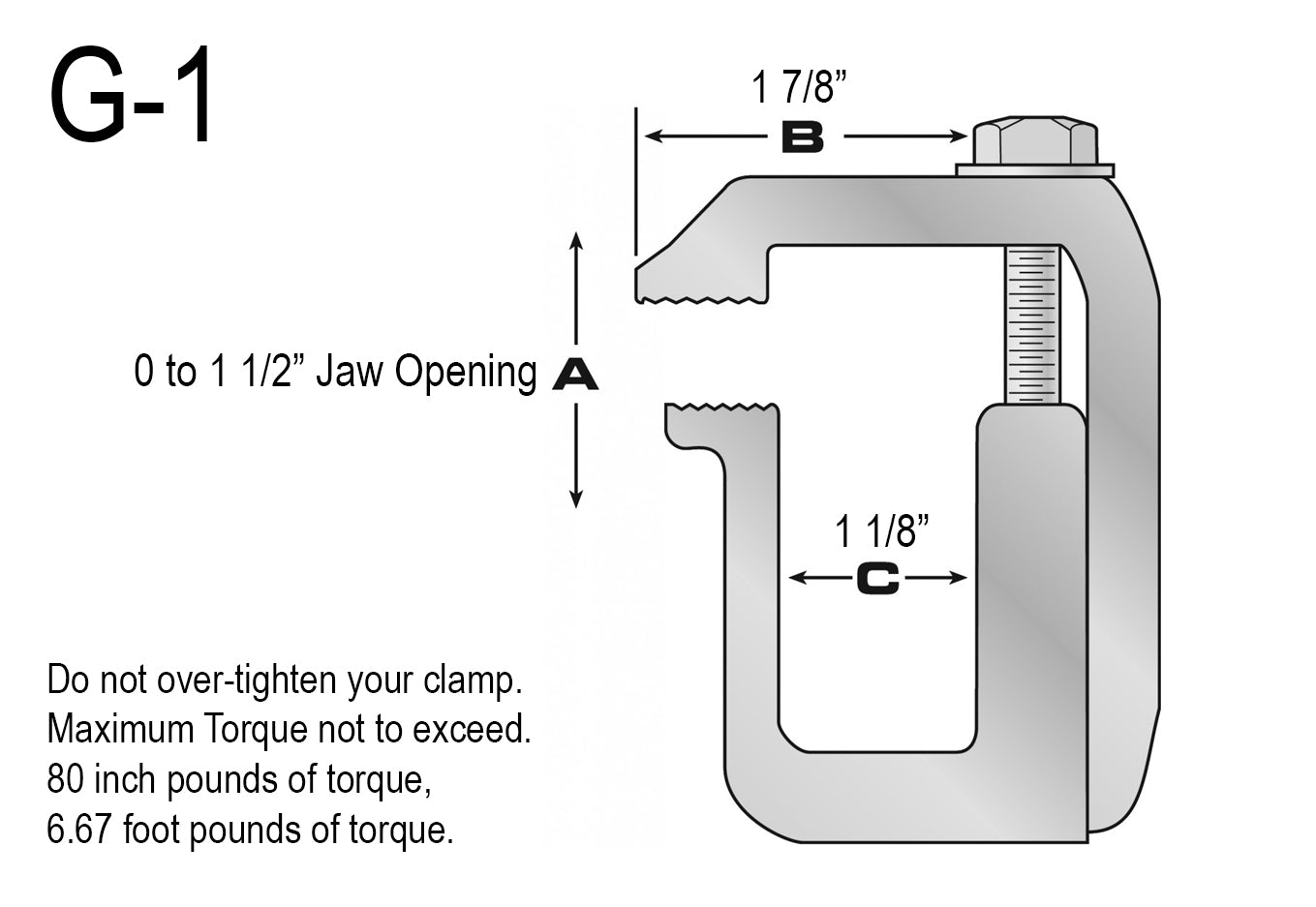 GCi STRONGER BY DESIGN G-1 Clamp for Truck Cap/Camper Shell 6pk.