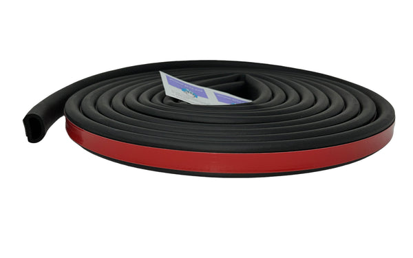 D Shaped EPDM Foam Rubber Multi-Use Seal (.687 inch Height; .875 inch Width; 25FT Length) with 3M ST1200, Weather Stripping for Doors, Windows, Cars, Trucks, RVs, Boats