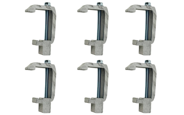 GCi STRONGER BY DESIGN G-121 Utility Rail System Mounting Clamps for Caps and Camper Shells on Toyota Tundra '07 & Newer, Tacoma '07 and Newer and Jeep Gladiator (1 3/4 inch, 6 pk)