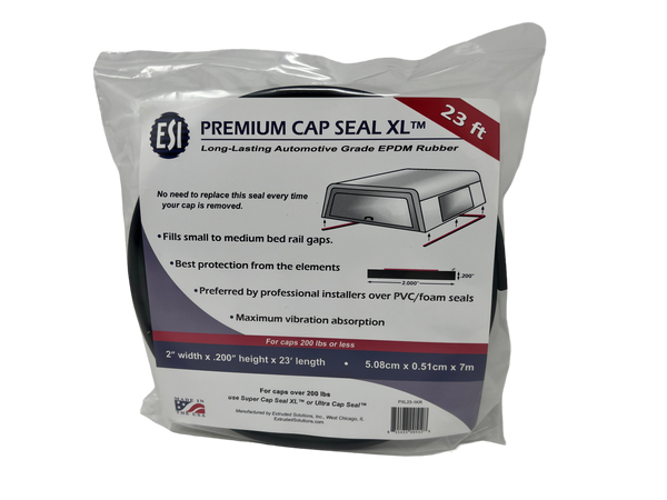 Premium Cap Seal XL™ 23ft EPDM Rubber for Truck Cap, Camper Shell up to 200 lbs.