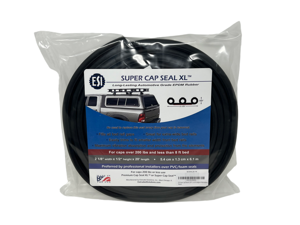 Super Cap Seal XL™ 20ft EPDM Rubber for Truck Cap, Camper Shell over 200 lbs.