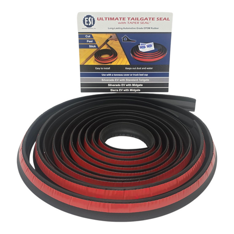ESI Ultimate Tailgate Seal with Taper Seal Compatible with EV Silverado and EV Sierra 2024 & newer