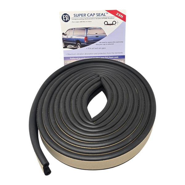Super Cap Seal™ 23ft EPDM Rubber for Truck Cap, Camper Shell up to 200 lbs.