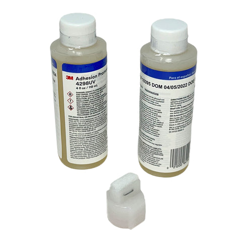 3M 4298UV Adhesion Promoter - Tape Primer 2—4 fl oz / 118 ml Bottles with one 0.750" x 0.312" Felt Tip Applicator (2 Bottles)