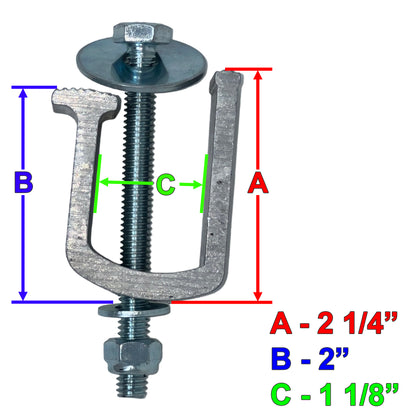 GCi Stronger by Design G-7 Clamps with Drill Thru Mounting Holes for LEER Truck Caps. Also use for Mounting Select Toolboxes, Set of 6, Made in USA with 6000 Series Structural Aluminum