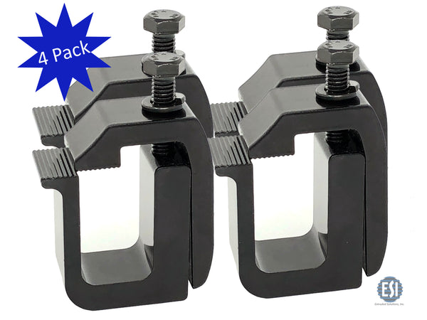 GCi STRONGER BY DESIGN G-302 Clamp for Truck Cap, Topper, Camper Shell. Black Powder Coated (Set of 4). Made with Structural Aluminum to Ensure Quality and Strength