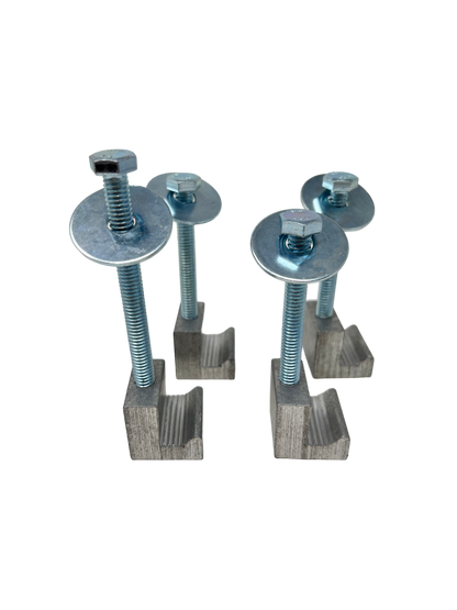 G-31 Mounting J Hook Clamp for Crossover Truck Toolbox, 4 pack, 6000 Series Structural Aluminum, MADE IN USA