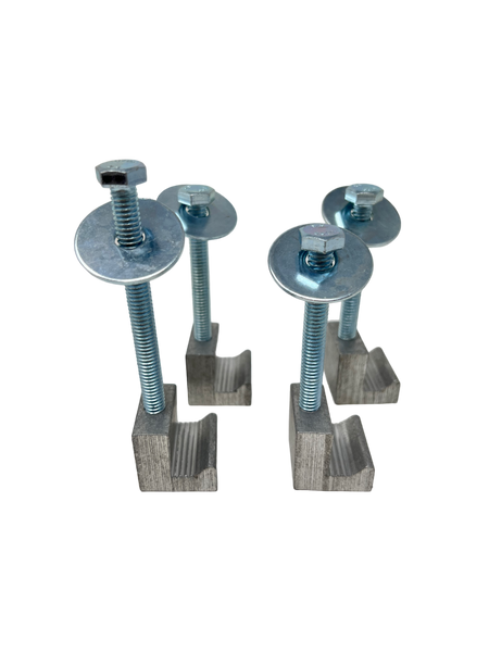 G-31 Mounting J Hook Clamp for Crossover Truck Toolbox, 4 pack, 6000 Series Structural Aluminum, MADE IN USA