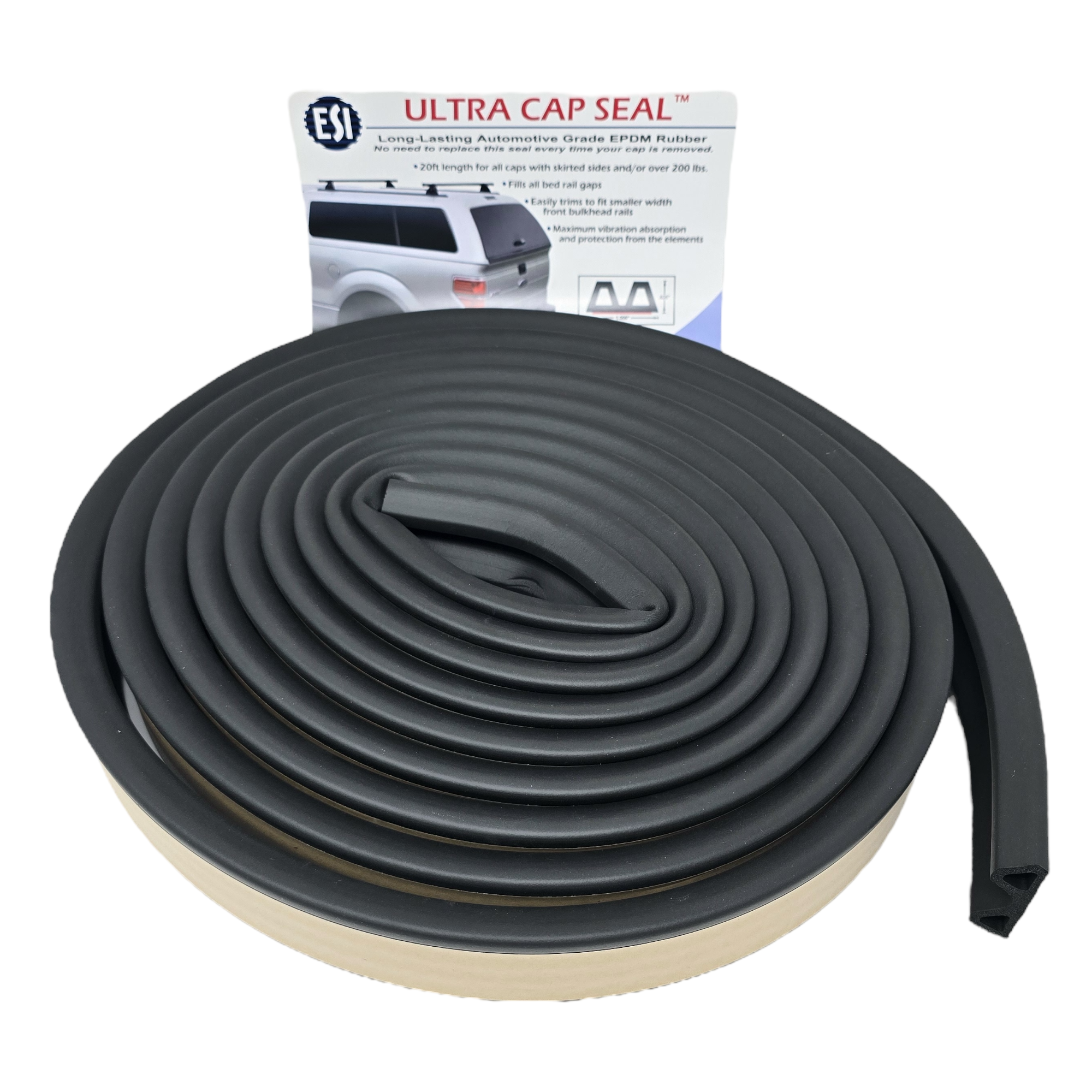 Camper Shell Lid Seal Vibration Dampening EPDM Rubber Trim Tape For ...