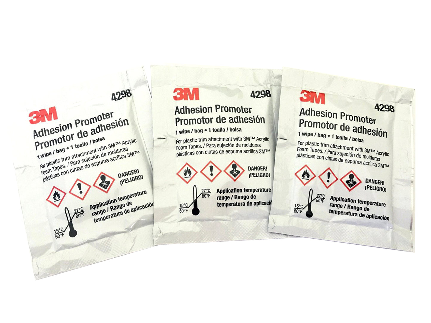 3M 4298 Adhesion Promoter, Sponge Applicator 3pk