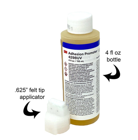 3M 4298 UV Adhesion Promoter Primer 4 fl oz Bottle With Felt Tip Applicator