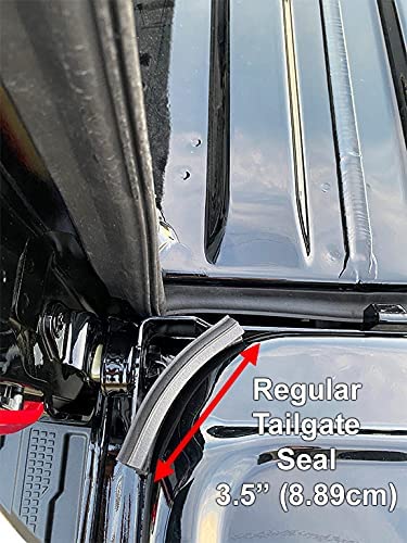 ESI Ultimate Tailgate Seal with Taper Seal Compatible with 2020 and Newer Chevrolet Silverado and GMC Sierra 2500 and 3500