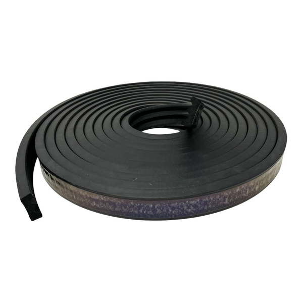 ESI Ribbed Rectangle EPDM Foam Rubber Seal (1.250" Width x .500" Height) with 3M 93020LE Acrylic Tape–Multipurpose Seal