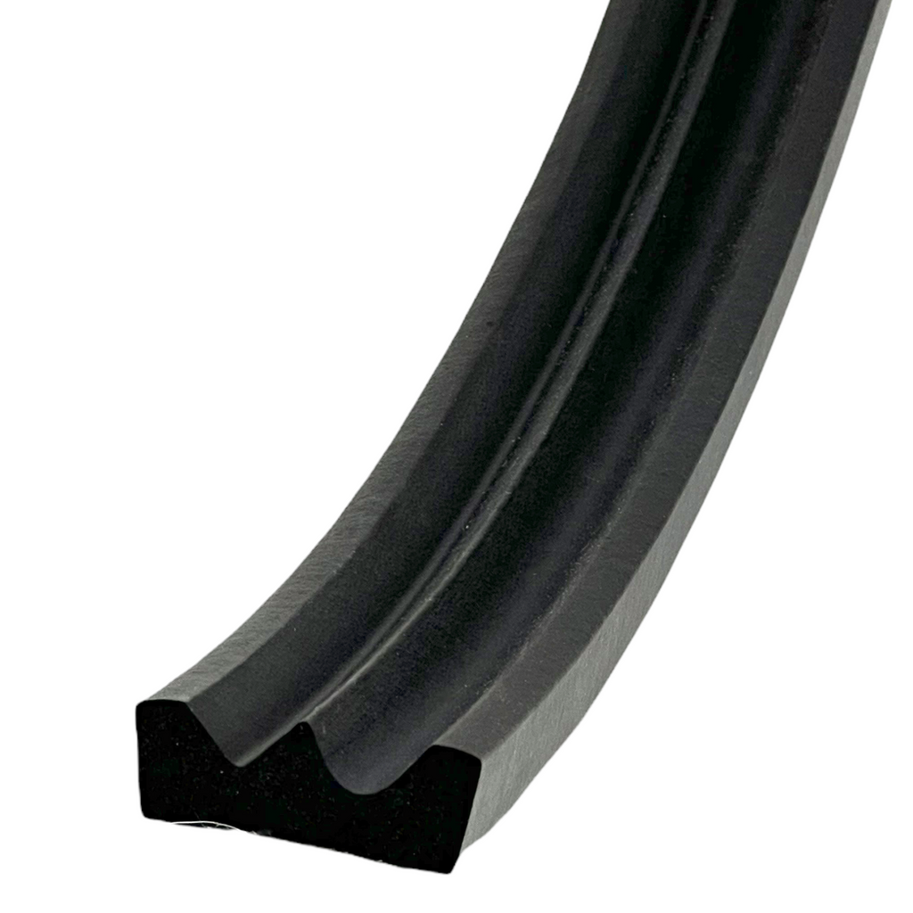 ESI Ribbed Rectangle Rubber Seal – .187” Height .500” Width 25' Length –  EPDM Foam Rubber Seal with 3M 4011 Acrylic Foam Tape, Ideal Door and  Window