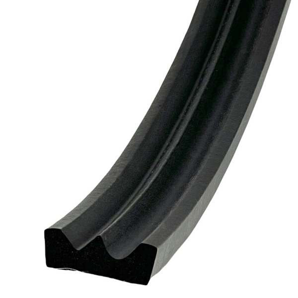 ESI Ribbed Rectangle EPDM Foam Rubber Seal (1.250" Width x .500" Height) with 3M 93020LE Acrylic Tape–Multipurpose Seal
