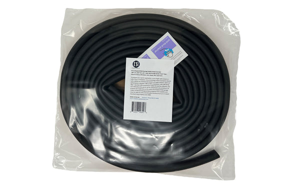D Shaped EPDM Foam Rubber Multi-Use Seal (.687 inch Height; .875 inch Width; 25FT Length) with 3M ST1200, Weather Stripping for Doors, Windows, Cars, Trucks, RVs, Boats