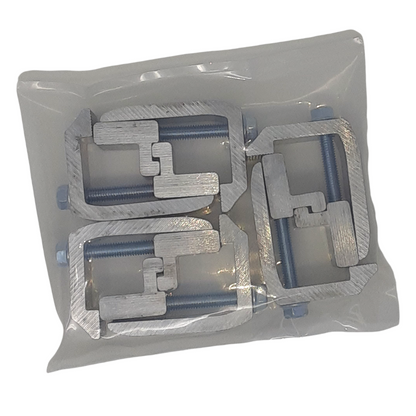 GCi G-120 Utility Rail System Mounting Clamps for Caps and Camper Shells (1 7/8 inch, 6 pack)
