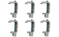 GCi STRONGER BY DESIGN G-121 Utility Rail System Mounting Clamps for Caps and Camper Shells on Toyota Tundra '07 & Newer, Tacoma '07 and Newer and Jeep Gladiator (1 3/4 inch, 6 pk)