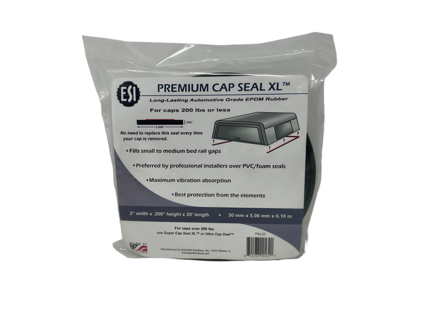 Premium Cap Seal XL™ 20ft EPDM Rubber for Truck Cap, Camper Shell up to 200 lbs.