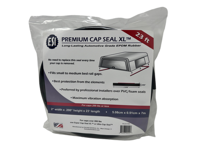 Premium Cap Seal XL™ 23ft EPDM Rubber for Truck Cap, Camper Shell up to 200 lbs.