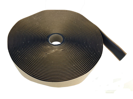 GSSI Putty Tape Butyl Tape 1/8" x 1" x 50' Black, 50ft Roll Sealant