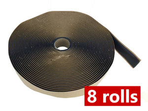 GSSI Putty Tape Butyl Tape 1/8" x 1" x 50' Black, 400ft Roll Sealant (8 rolls of 50ft)
