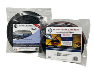 ESI Super Cap Seal 23ft (1 1/2" Width x 1/2" Height) and Ultimate Tailgate Seal with Taper Seal Combo Pack