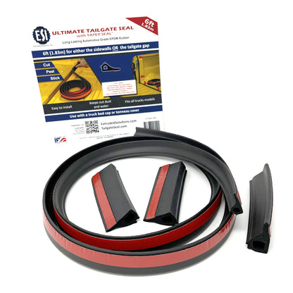 ESI Ultimate Tailgate Seal with Taper Seal® 6' for Pickup Sidewalls OR Tailgate Gap